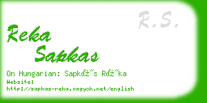 reka sapkas business card